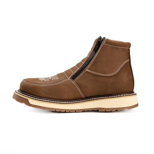 Ultra Flex 6" 335 Medallion Dual Zipper Double Density Lightweight Men Work Boots3