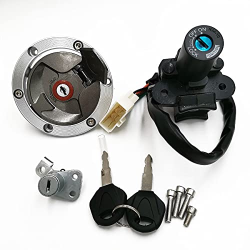 Ignition Switch Kit For Kawasaki Ninja 250R Ex250J 300 Ex300 2008-2015 W/ Fuel Gas Cap Tank Cover , 2 Keys #TOP1