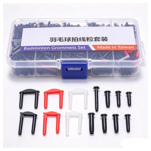 Badminton Racquet Grommets Assortment Set, Nylon Eyelets Replacement Parts