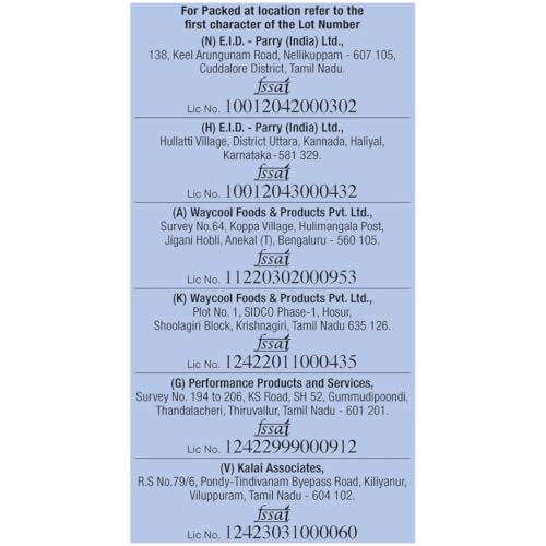 Image of Parry's Pure Refined Sugar, 1000 g (Pack of 2)