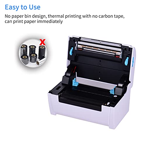 Homesen Impressora de etiquetas térmica de mesa para embalagem de envio 4x6 Etiquetadora 160mm/s Con