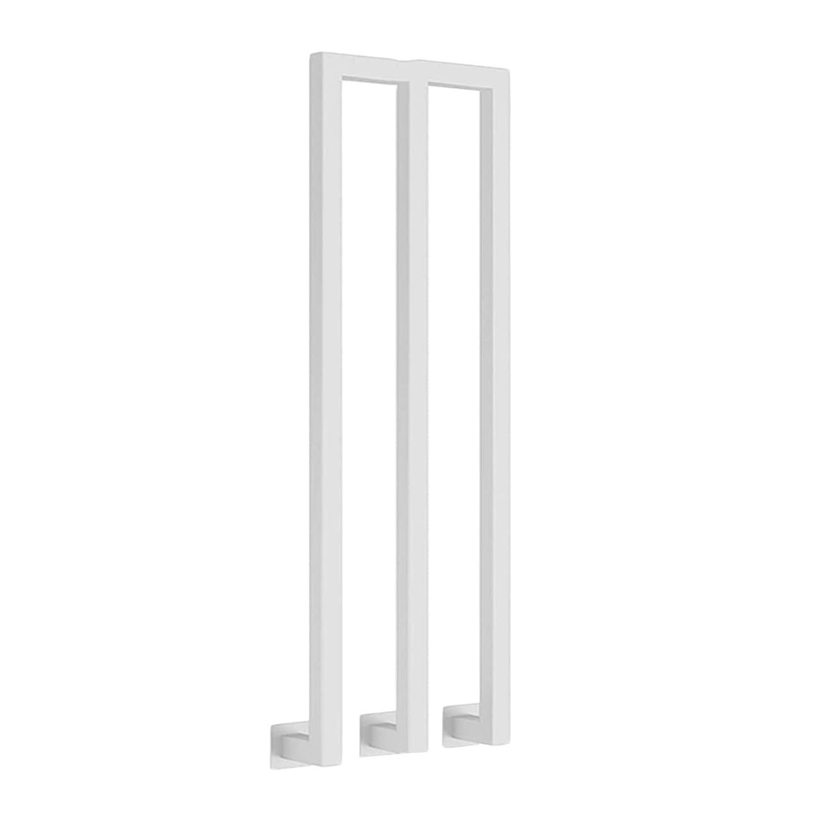 Rampe d'escalier latérale robuste en tube carré blanc pour sécuriser efficacement vos couloirs