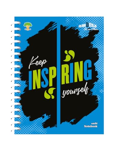 Image of amblitz Mega Spiral Notebook | 18 X 24 CM | B5 Size | School /College Students's Choice for Note Making | 70 GSM Thick White Paper | Diary Size | Personal & Office Use | (1000 Pages, UNRULED Notebook)