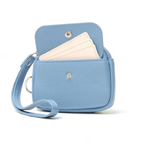 ChangeWallet,Change Holder Change Purse,leather Coin Pouch Coin Purse for women's,Coin Purse Pouch with Wrist Strap Coin Wallet, Zero Wallet with Zipper for (red) (red)4