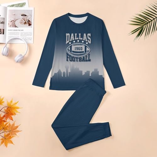 Custom Pajama Set for Men Add Name Number Personalized Long Sleeve Nightwear Set Gifts for Fans Dad Husband Brother3
