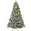 Best choice products 75ft pre lit scotch pine christmas tree premium frosted pre decorated artificial holiday decor w 1320 branch tips 2 in 1 white and multicolor led lights cordless setup  urban country home decor