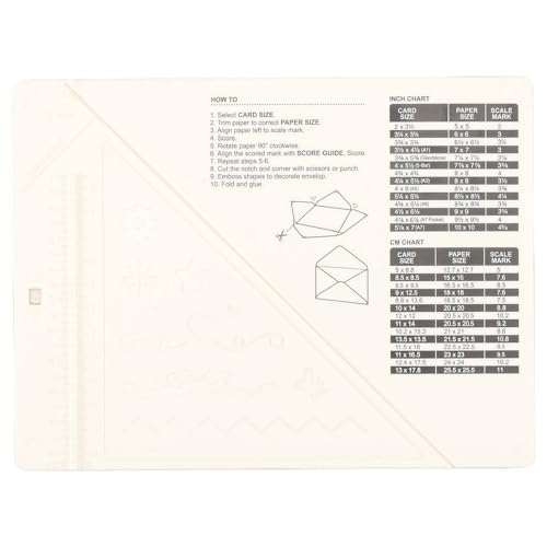 Vaessen Creative 2137-031 Falzbrett Karten und Briefumschläge Maker Set mit Stanzer, Metal, Plastic, Grey, 21.5 x 16.2 x 5 cm