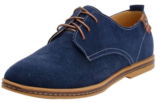 Men's Classic Leather Oxford Flat Heel Shoes