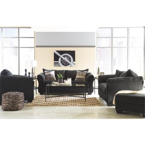 Sillón contemporáneo acolchonado negro miniatura 5
