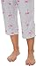 CHUNG Women Cotton Pajama Sets Sleepwear pjs Short Sleeve Shirt Capri Length Crop Pants Cute Vivid Print