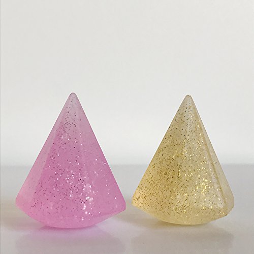 Diamond Blender by Fire Beauty Silicone Makeup Sponge Blender (2 Pack) (Pink & Gold)