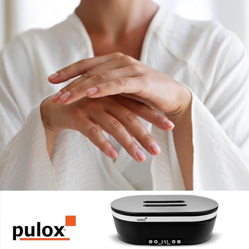 pulox - WB-4500 - Paraffin-Wachsbad (inkl. 4 x Paraffin-Wachs à 450 g) m. separaten Behältern und Modi für Hand- & Fußpflege - 2.000-4.500 ml - Schwarz