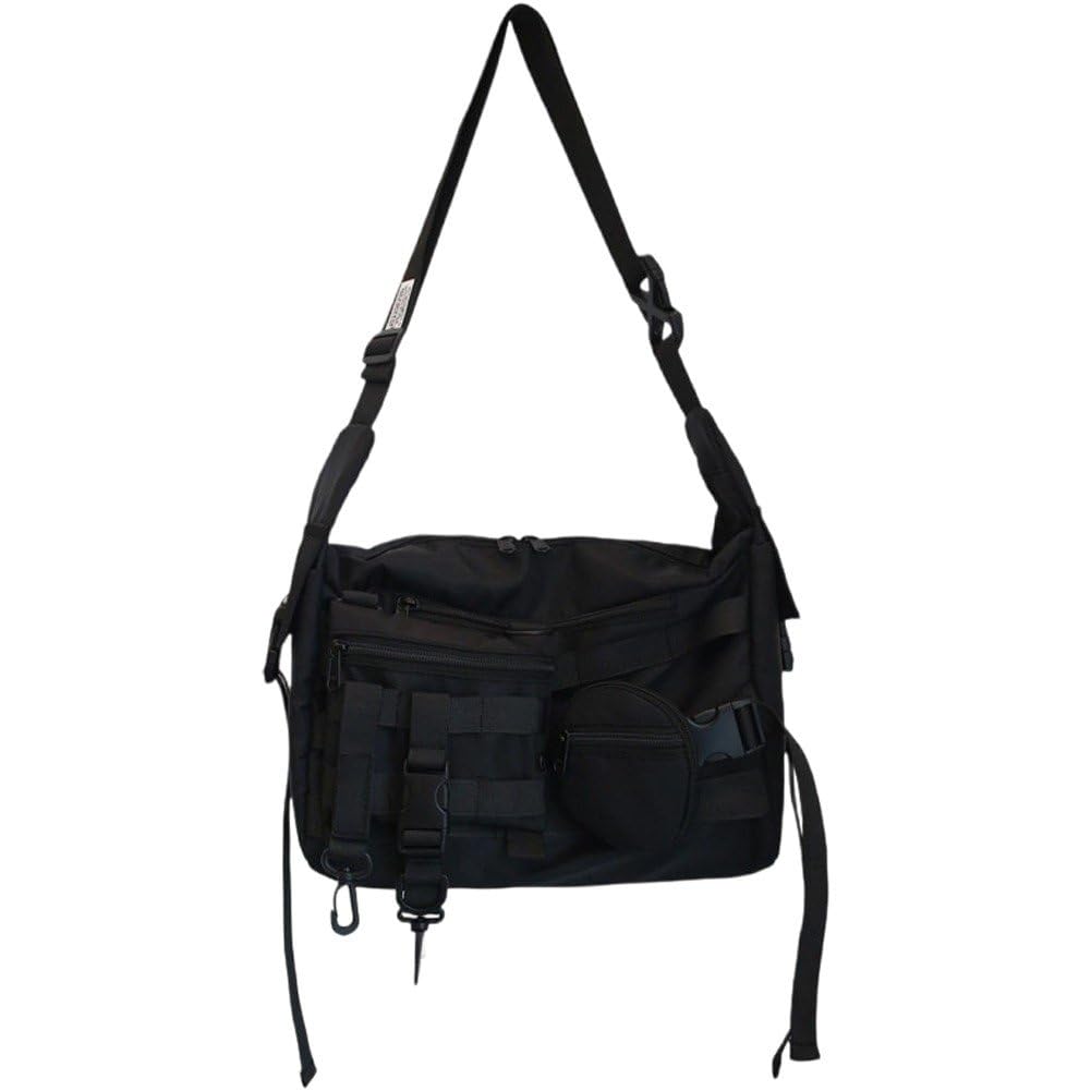 Sac bandoulière grande capacité avec sangle réglable et design léger mixte