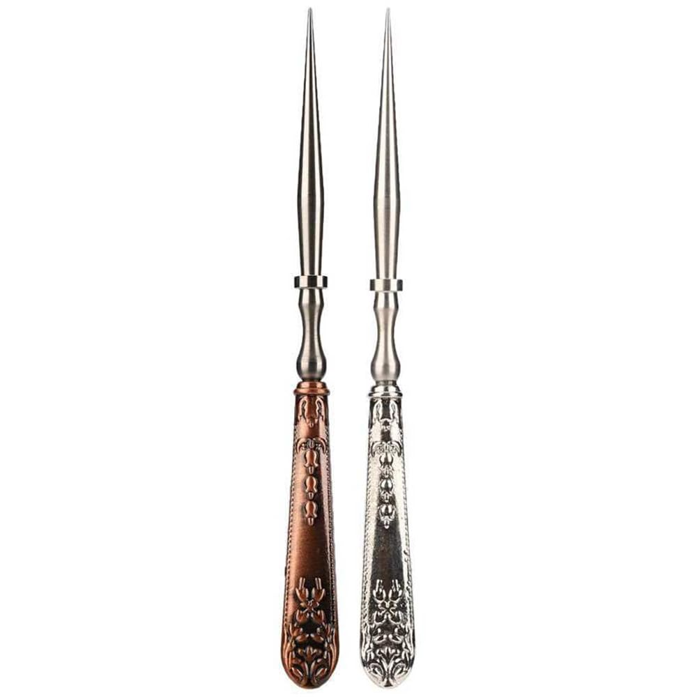 Juego de Tijeras para Bordar Plateadas, Herramientas de Costura de Acero Inoxidable de Alta Gama, dedal, punzón, Caja de Agujas para Coser, Manualidades, Costura