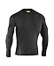 Under Armour Men's UA Base 4.0 Crew Black/Battleship/School Bus T-Shirt SM