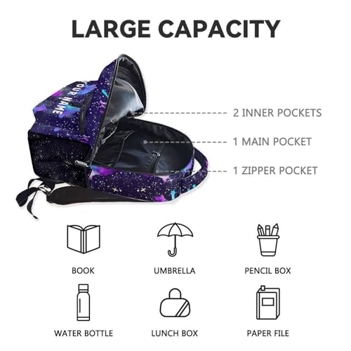 Personalized Wolf Backpack for Kids, 17 Inch Colorful Backpacks for Primary School, Cool Durable Bookbag for Teens4