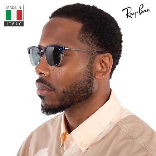 Image of Ray-Ban RB4416 NEW CLUBMASTER Square-Round Shaped Sunglasses for Men & Women with Official RAYBAN Eyewear Kit
