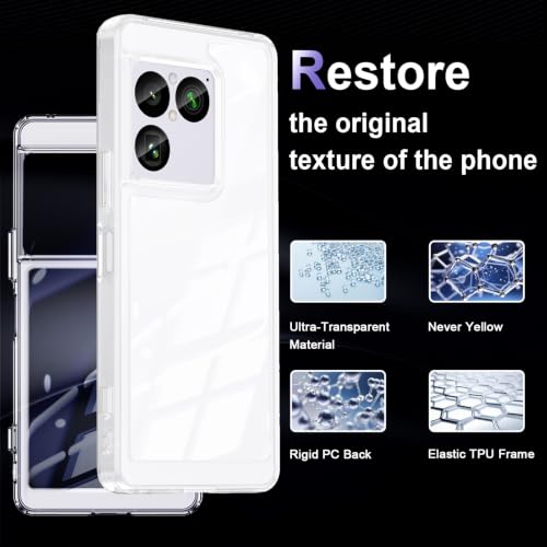 Image of Case for Sony Xperia 1 VIII, Military Grade Drop Protection Phone Case, Yellowing Resistant, Anti-Scratch Hard PC Back, Shockproof Hard Ultra-Thin Protective Cover, Clear