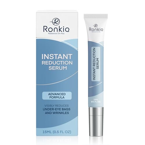 RONKIE Instant Eye Lift Serum: Visible Firming Helps Reduce Under Eye Bags and Wrinkles & Morning Puffiness - Advanced Tightening Formula Gentle on Mature Skin 0.5 Fl Oz
