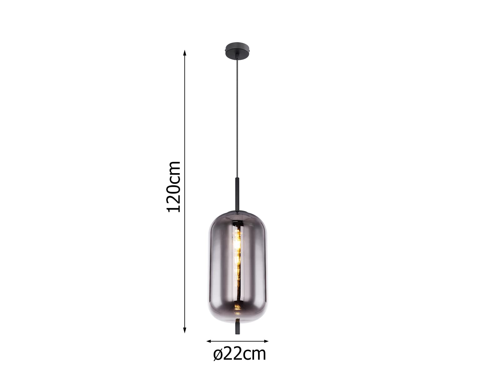 SOSPENSIONE MET BLK 1XE27