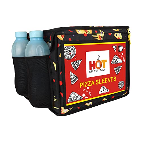 Image of 15 Inch Insulated Food Delivery Bag for Pizza Delivery, Cooler Bag, Food Warmers for Parties, Catering Supplies, Thermal Bags for Cold and Hot Food Carrier (27 Litres,15X15X12 INCH)