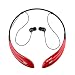 Ecandy Universal Wireless Bluetooth 4.0 Music Stereo Headset Headphone Neckband Style In-Ear for iPhone iPad Samsung LG ,Smartphones ,Tablets and other Bluetooth Devices, (Red)