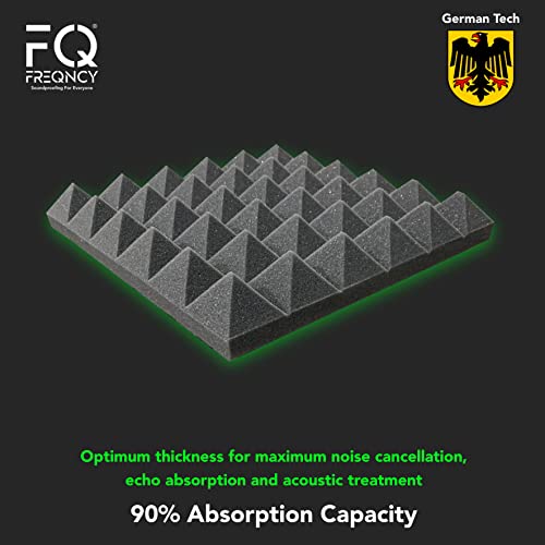 Image of Freqncy Turbo Acoustic Foam, DIY, Best Quality, Soundproof Noise Control Wall Acoustic Panel, 1x1Ft 2 inch | OG Black |