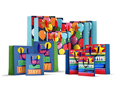 Ye Giving Birthday Gift Bags Assortment Assorted Sizes And Designs Pack Of 12 Includes Ribbon Handle And Blank Tags. Happy Birthday Gift Bags Set… #TOP1