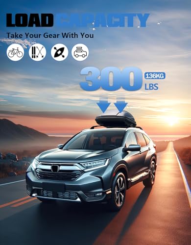 Image of FengYu Roof Rack Cross Bars 300lbs Compatible with Honda CRV CR-V 2017-2022 with Flush Side Rails (Not for 2023 2024 2025 2026), All-Metal Aluminum Roof Rails Crossbars Rooftop Cargo Bar Luggage Racks