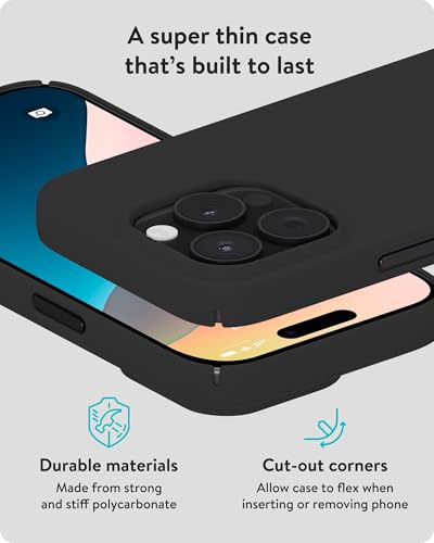 Mous for iPhone 16 Pro Max Case Slim MagSafe Compatible - Super Thin 2.0 - Magnetic Phone Cover - Black - Image 2