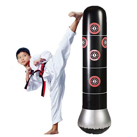 Wolfsport Fitness Punching Bag Heavy Punching Bag Inflatable Punching Tower Bag Freestanding Children Fitness Play Adults De-Stress Boxing Target Bag 5.25ft