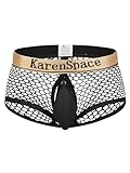 KAREN SPACE Men's Boxer Briefs, Breathable Stretch Underwear, Moisture Wicking Black, S