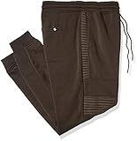 Southpole Men's Basic Jogger Fleece Pants (Moto and Zipper Details), Olive Biker, 5XB