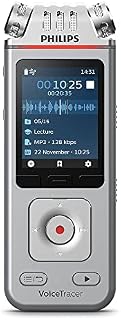 Philips DVT4110 Przenośne Urządzenie Rejestrujące, Srebrny, 2.03 x 4.57 x 12.95 cm