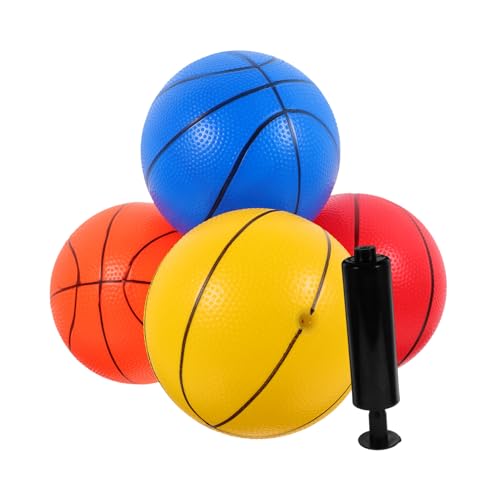 YARNOW 1 Set PVC Inflatable Basketballs for Jumping Balls with Pump for Summer Beach Play and Handball Sports
