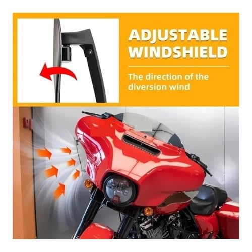 Déflecteur pare-brise moto carénage réglable accessoire protection vent Street Glide 2014 - 6