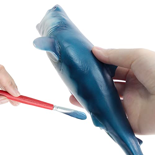 Recur Orca Whale Shark Toys 3Pcs 15" - Large Sea Animals Action Figure Killer Whale Realistic Sharks Figurine, Rubber Like Pvc 1:20 Replica Ocean World Bath Toys Gift For Kids Boys Ages 3+ #TOP6