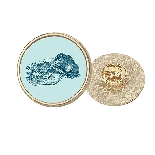 Broche Animal Rond Métal Doré Flank Sketch Clip Vêtement Taille M