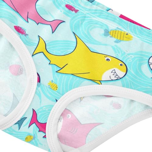 Joisal Animals Toddler Girls Underwear 2t Cotton Panties for Girl Cute Cartoon Sharks Blue Kids Briefs Undies4