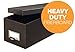 Globe-Weis/Pendaflex Fiberboard Index Card Storage Box, 3 x 5 Inches, Solid Black (3X5BLA)