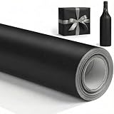 VGOODALL Schwarze Geschenkpapier, 10m*44,5cm Kraftpapier Rolle...