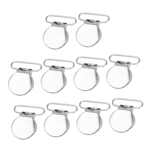 ARTIBETTER 10pcs Straps Clip Clips Metal Clip Belt Buckle Strap Clamp Straps Buckle Belt Clip Silver