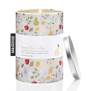 Msensespringpearrosescentedcandlemediumjarcandle113oznaturalsoywaxforhomescentedfloralcandlesgiftforspringholidayupto60hoursburninglonglastingfragrance Urban Country Home Decor Msense spring pear rose scented candle medium jar candle 113oz natural soy wax for home scented floral candles gift for spring holiday up to 60 hours burning long lasting fragrance urban country home decor