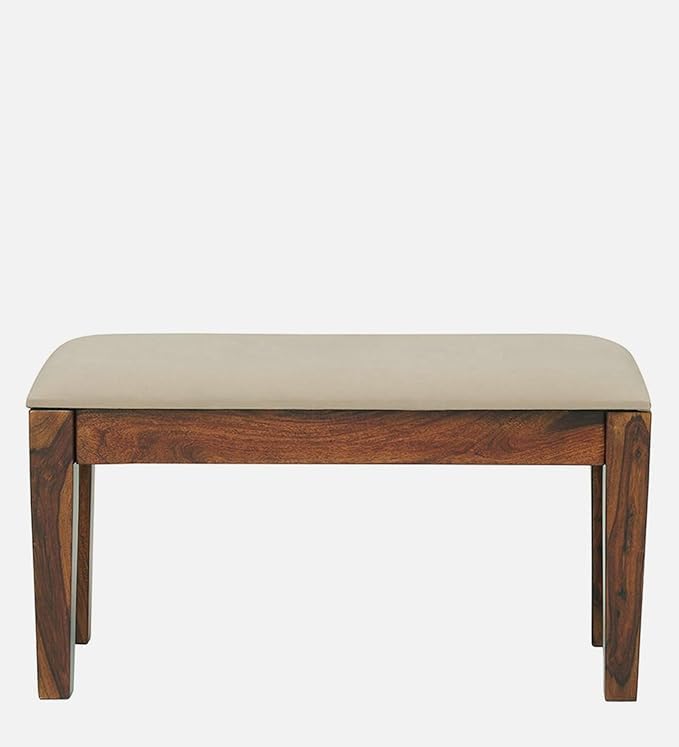 Image of Furniture Solid Wooden sheesham Dining Bench for Dining Room Living Room | Wooden Bench for Seating 2 Person Wooden Bench Home Furniture (Teak Finish)