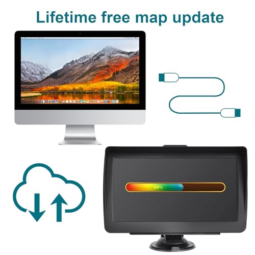 GPS Navigator for Car 7-Inch HD Touch Screen Voice Turn Alert Speed Limit Red Light Alert Truck Car GPS Navigation with Pre-Installed North American Maps and Free Lifetime Updates by YDSWRDN - Image 3