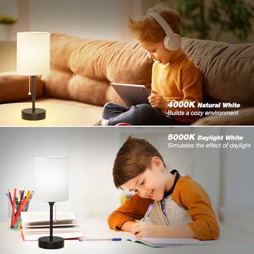 image for Dicoool Small Bedside Table lamp for Bedroom - 3 Color Temperatures Be