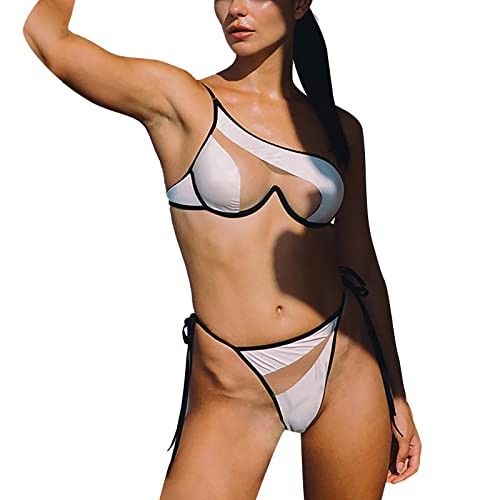 Mujer Traje De Baño Mar Playa Verano Curvy Beachwear Dos Piezas Brasileño Cintura Alta Swimwear Bikini Sets Elástico Tallas Grandes Ajustable Trajes De Baño Surf Clásico Hot Traje De Baño Piscina