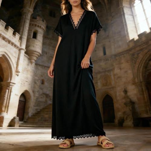 Robe d'été sans contrainte coupe ample pour dames taille élastiquée