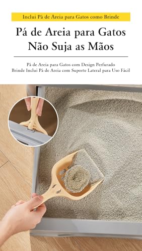 Banheiro Premium Fechado para Gato com Sistema Anti Odor + Pá Inclusa – Praticidade e Higiene no Dia