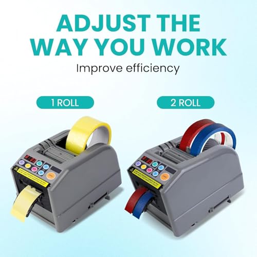 Automatisch Klebebandspender Bandspender, Automatischer Klebebandabroller Bandschneidemaschine Elektrischer Bandschneider FüR Geschenkband,Paketklebeband,Klebestreifen Bandbreite 6–60mm,Länge 5–999mm